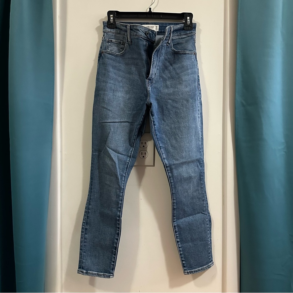 Abercrombie & Fitch Curve Love High Rise Super Skinny Ankle Jeans